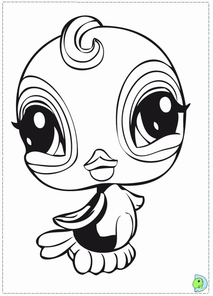 Plansa de colorat cu Littlest Pet Shop 26 19